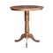 International Concepts Round 36 in Round Top Pedestal Table with 12 in Leaf, 41.3 in H, Distressed Oak, 36 in W, 48 in L K42-36RXT-6B-2 - alternate 5